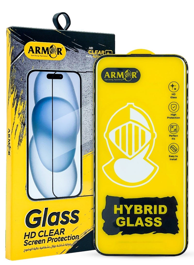 ARMOR Screen Protector for Apple iPhone 13 / Apple iPhone 13 Pro , Black Edge Tempered Glass Film Clear - Image 1